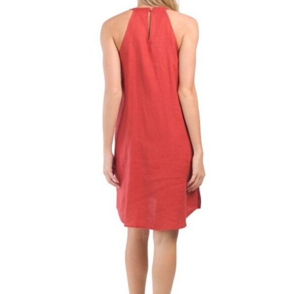 Sigrid Olsen Large NWT 100% linen dress red/orange - Picture 2 of 8